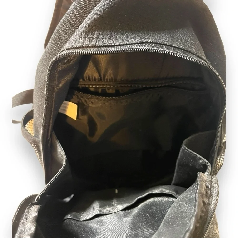 Kids Black Nylon zipper front tactical adventure mini backpack EUC